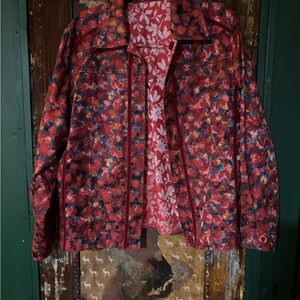 Floral Red Women's Lightweight Jacket